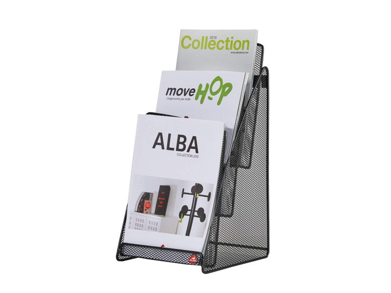 ALBA Porte-brochures de table 'MESHPREZA5', A5 portrait,noir