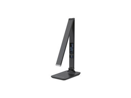 ALBA Lampe de bureau LED 'LEDVIVA', avec port USB, gris