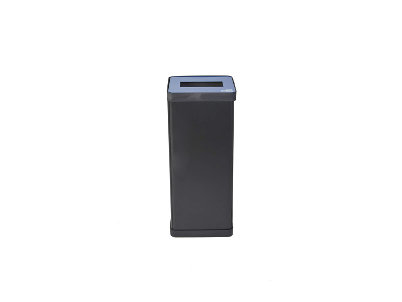 ALBA Poubelle de tri sélectif pour papier, noir/bleu