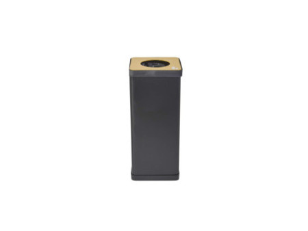 ALBA Poubelle de tri sélectif pour plastique, noir/jaune