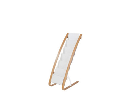 ALBA Porte-brochures, 6 compartiments, largeur: 340 mm,blanc