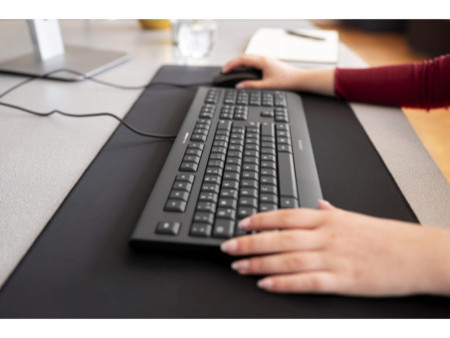 CHERRY Kit clavier AZERTY & souris DC 2000, avec fil, noir