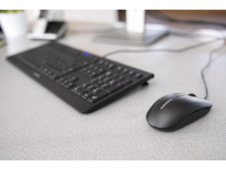 CHERRY Kit clavier AZERTY & souris DC 2000, avec fil, noir