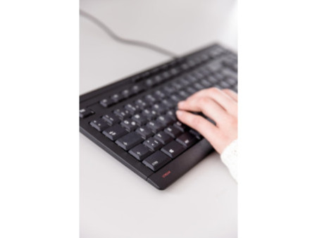 CHERRY Clavier AZERTY STREAM KEYBOARD USB, avec fil, noir