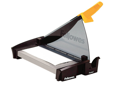 Fellowes Cisaille à levier Fusion, format A4, noir/jaune