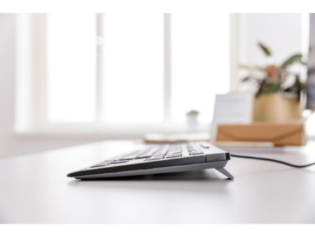 CHERRY Clavier AZERTY STREAM KEYBOARD USB, avec fil, noir