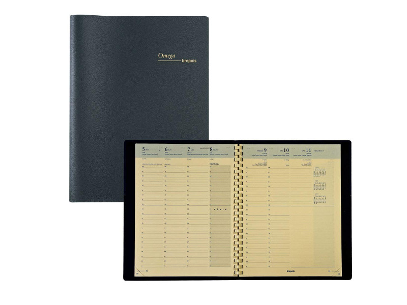 brepols Agenda semainier 'OMEGA 27' 2026, 210 x 270 mm, noir