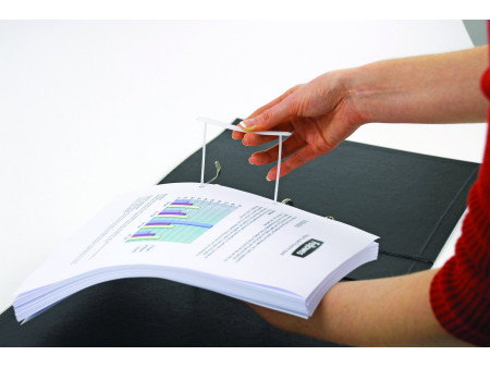 Fellowes Clip de fixation pour archives Bankers Box, Blanche