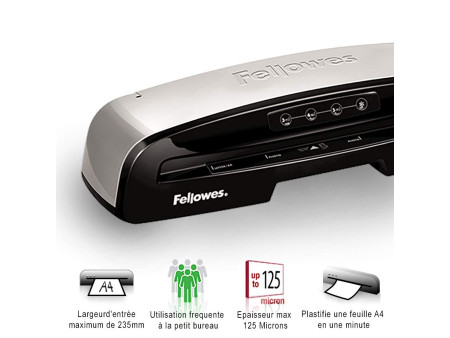 Fellowes Plastifieuse Saturn, format A4, blanc/gris