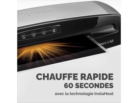 Fellowes Plastifieuse Saturn, format A3, blanc/gris