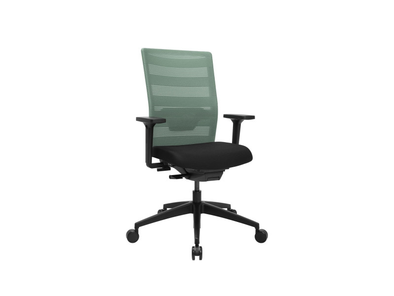 Topstar Chaise de bureau pivotante 'Airwork', noir/menthe