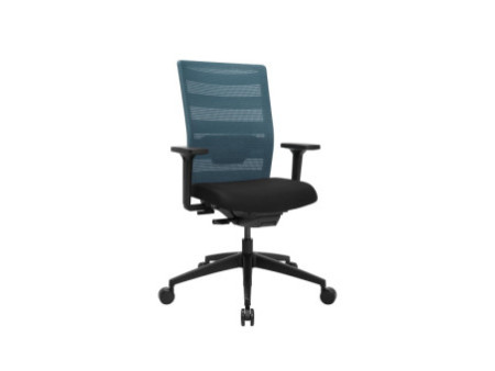 Topstar Chaise de bureau pivotante 'Airwork', noir/pétrole