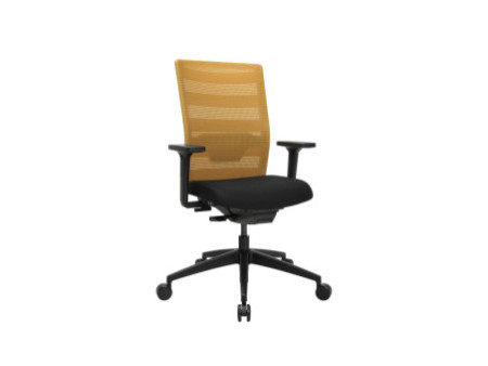Topstar Chaise de bureau pivotante 'Airwork', noir/ocre