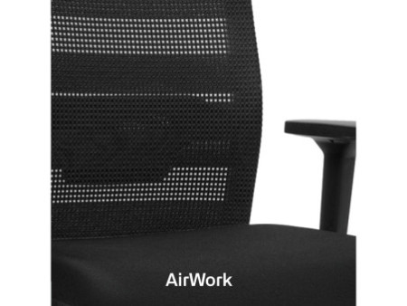 Topstar Chaise de bureau pivotante 'Airwork', noir/ocre