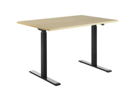 Topstar Bureau réglable en hauteur, (L)1.200 mm, noir/érable