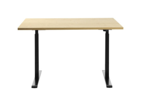 Topstar Bureau réglable en hauteur, (L)1.200 mm, noir/érable