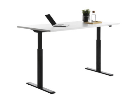Topstar Bureau réglable en hauteur, (L)1.600 mm, noir/blanc