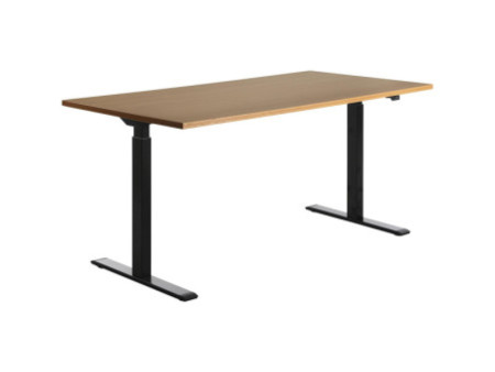 Topstar Bureau réglable en hauteur, (L)1.600 mm, noir/hêtre