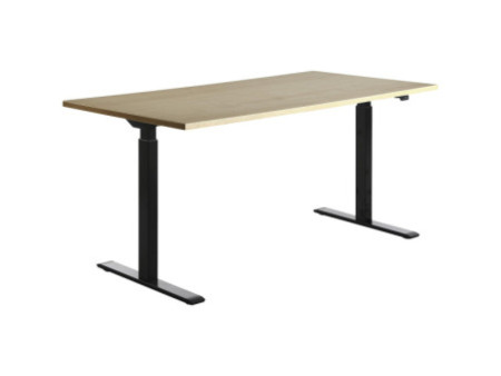 Topstar Bureau réglable en hauteur, (L)1.600 mm, noir/érable