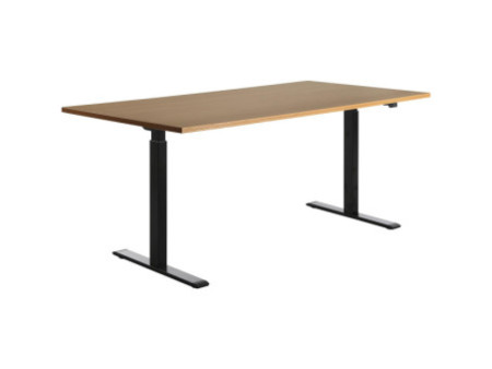 Topstar Bureau réglable en hauteur, (L)1.800 mm, noir/hêtre