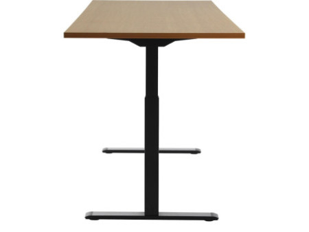 Topstar Bureau réglable en hauteur, (L)1.800 mm, noir/hêtre