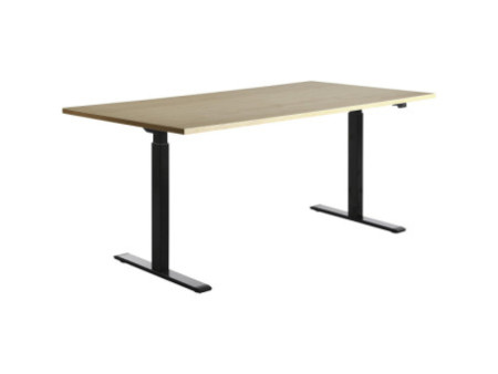Topstar Bureau réglable en hauteur, (L)1.800 mm, noir/érable