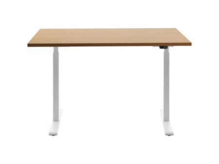 Topstar Bureau réglable en hauteur, (L)1.200 mm, blanc/hêtre
