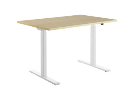 Topstar Bureau réglable en hauteur, (L)1.200 mm blanc/érable