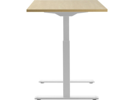 Topstar Bureau réglable en hauteur, (L)1.200 mm blanc/érable