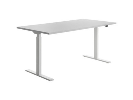 Topstar Bureau réglable en hauteur, (L)1.600 mm, blanc/blanc