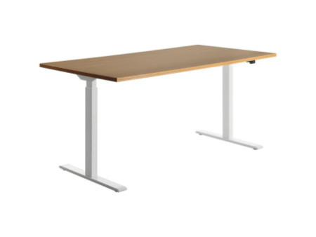 Topstar Bureau réglable en hauteur, (L)1.600 mm, blanc/hêtre