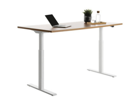 Topstar Bureau réglable en hauteur, (L)1.600 mm, blanc/hêtre