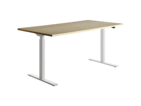 Topstar Bureau réglable en hauteur, (L)1.600 mm blanc/érable