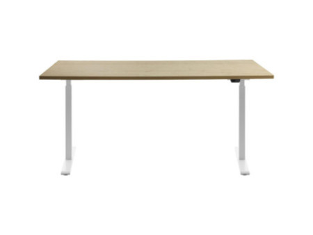 Topstar Bureau réglable en hauteur, (L)1.600 mm blanc/érable