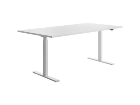Topstar Bureau réglable en hauteur, (L)1.800 mm, blanc/blanc
