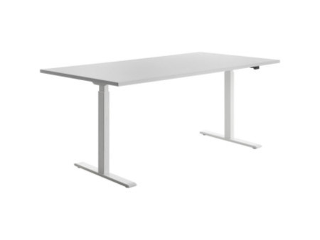 Topstar Bureau réglable en hauteur, (L)1.800 mm, blanc/gris