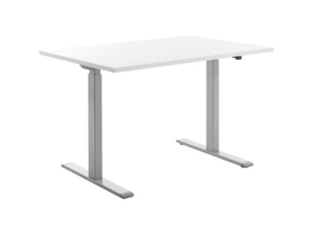 Topstar Bureau réglable en hauteur, (L)1.200 mm, gris/blanc