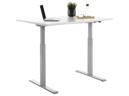Topstar Bureau réglable en hauteur, (L)1.200 mm, gris/blanc
