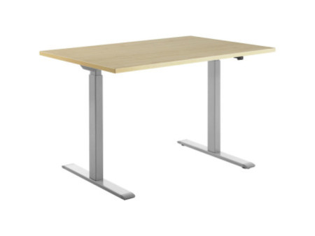 Topstar Bureau réglable en hauteur, (L)1.200 mm, gris/érable