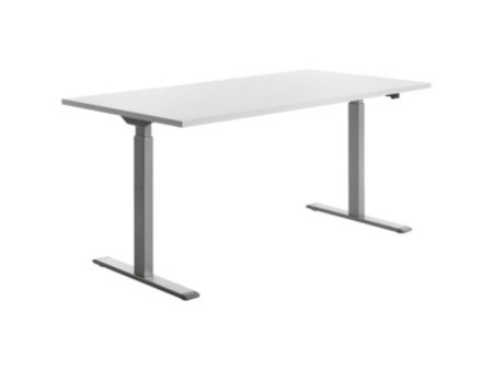 Topstar Bureau réglable en hauteur, (L)1.600 mm, gris/blanc