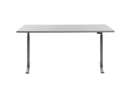Topstar Bureau réglable en hauteur, (L)1.600 mm, gris/gris