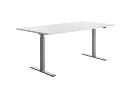Topstar Bureau réglable en hauteur, (L)1.800 mm, gris/blanc