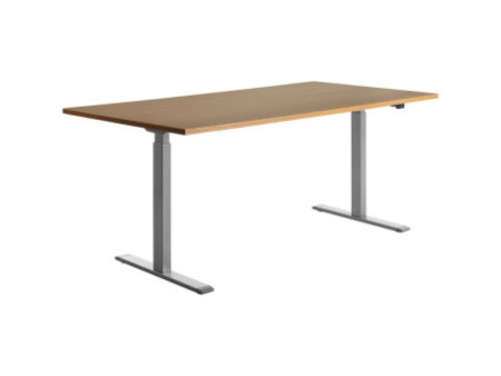 Topstar Bureau réglable en hauteur, (L)1.800 mm, gris/hêtre