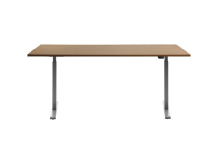 Topstar Bureau réglable en hauteur, (L)1.800 mm, gris/hêtre