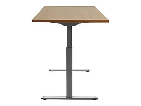 Topstar Bureau réglable en hauteur, (L)1.800 mm, gris/hêtre