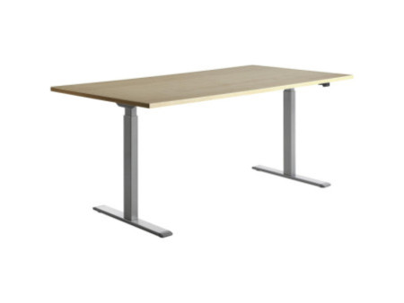 Topstar Bureau réglable en hauteur, (L)1.800 mm, gris/érable