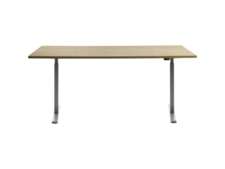 Topstar Bureau réglable en hauteur, (L)1.800 mm, gris/érable