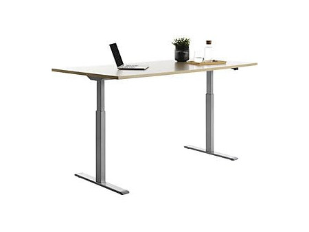 Topstar Bureau réglable en hauteur, (L)1.800 mm, gris/érable