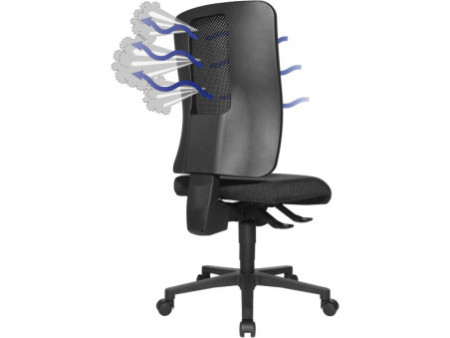 Topstar Chaise de bureau pivotante 'Open X (N)', noir / noir