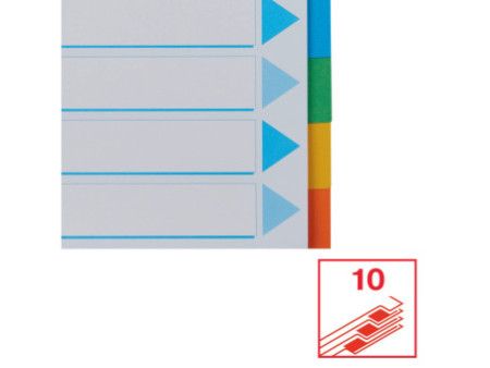 Esselte Intercalaires en carton, unis, A4, 10 touches